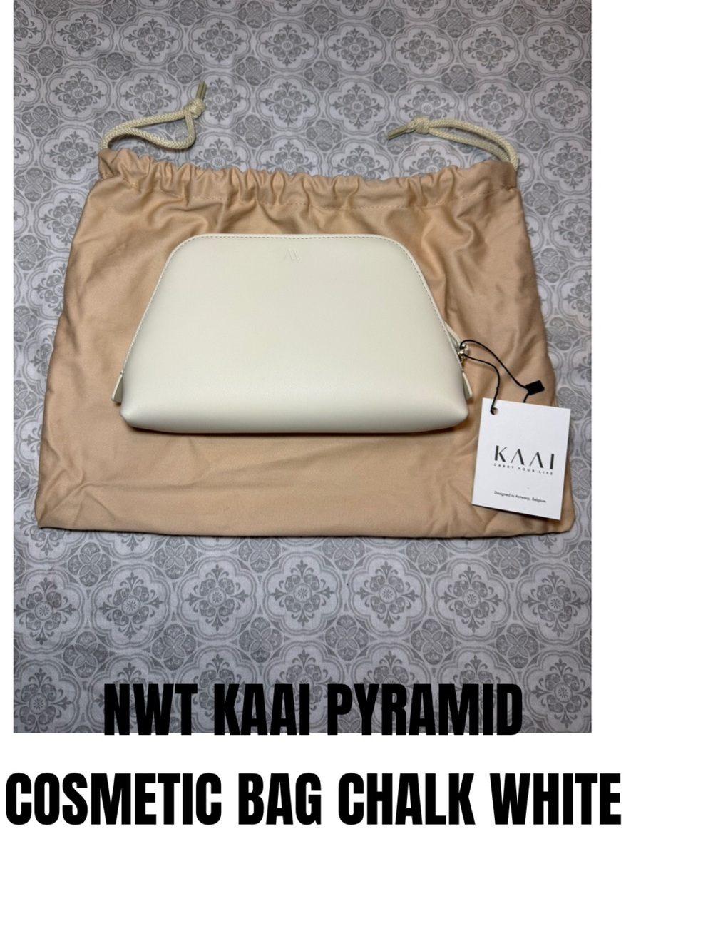 KAAL PYRAMID COSMETIC BAG CHALK WHITE
